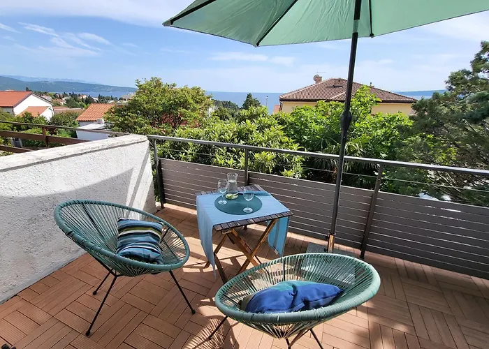 House Near Sea Coast With Surrounding Krk Town